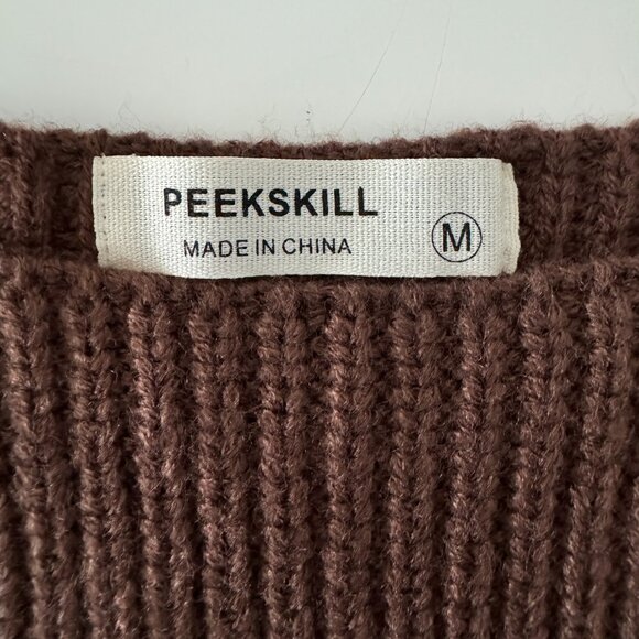 Peekskill Crystal Embellished Sweater in Mocha NWOT, Size M - Picture 10 of 15
